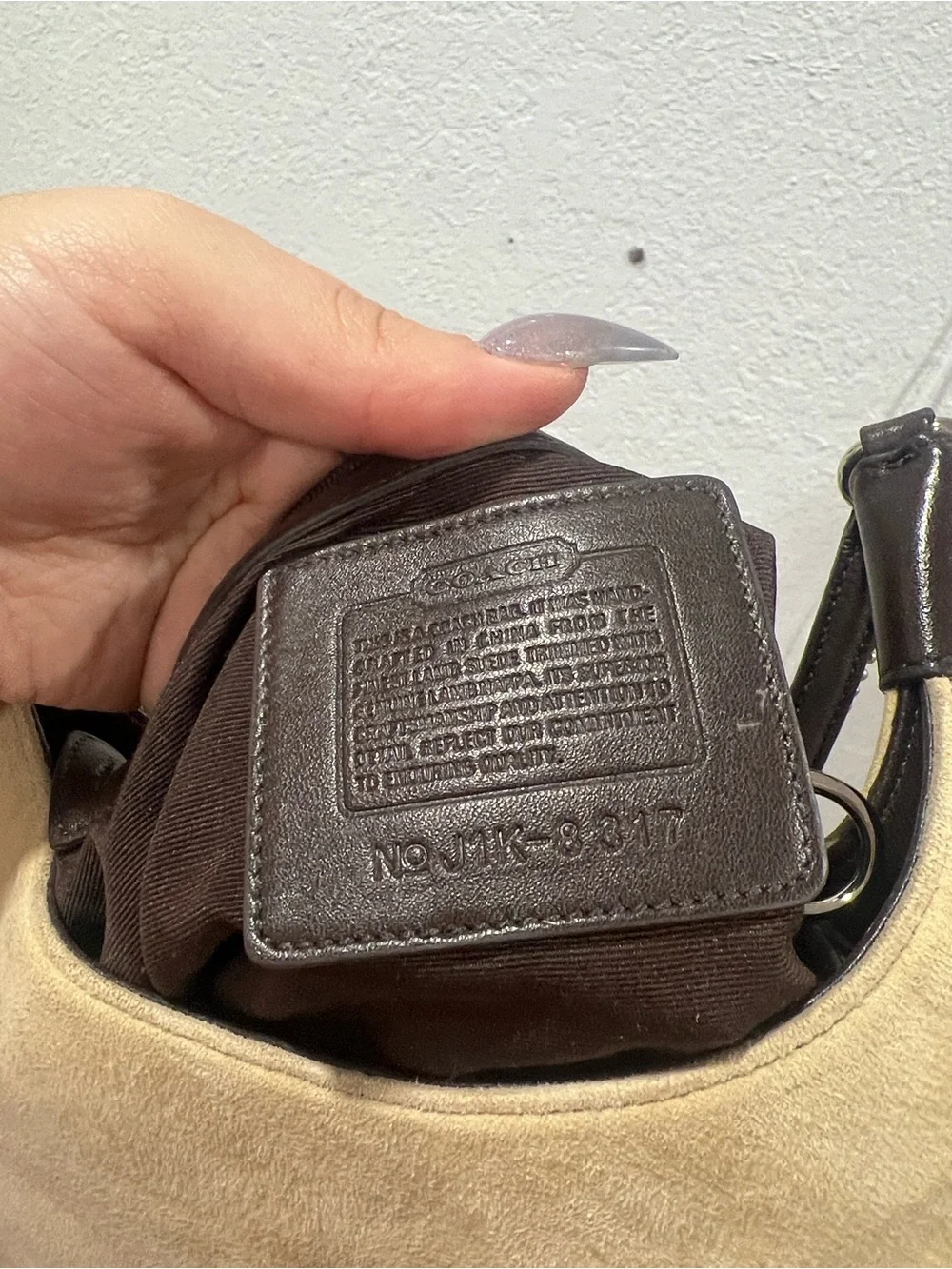 Coach Suede Hampton with Swivel Clip RARE VINTAGE COA - Picture 6 of 10